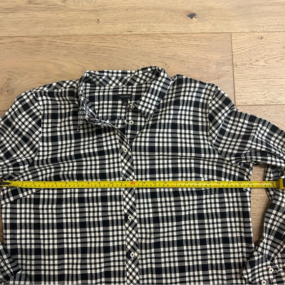 Talbots Plaid Check Metallic thread Button Down Shirt - Picture 8 of 9